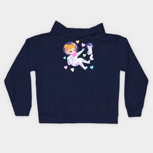 Astronaut Hearts Kids Hoodie